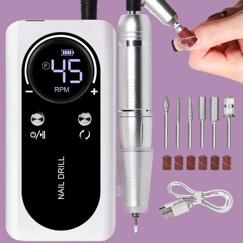 Coupe-ongles électrique Pour Mains Et Pieds - Ponceuse Silencieuse Avec Lumière LED, Rechargeable USB-C
