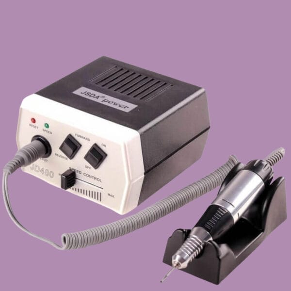 Ponceuse à Ongles Professionnelle JD400 avec Réglage de Vitesse Ajustable et Accessoires Inclus