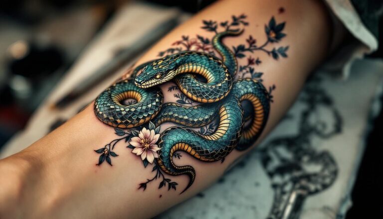 découvrez la symbolique riche et fascinante du tatouage serpent. explorez les significations profondes et les styles variés de ces œuvres d'art corporel qui incarnent sagesse, force et transformation. plongez dans l'univers du tatouage serpent et laissez-vous inspirer par ces motifs captivants.