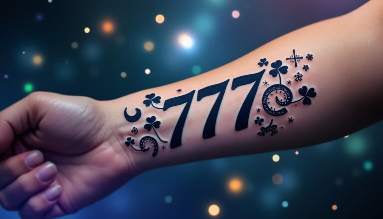 découvrez la signification profonde du tatouage 777, un symbole puissant de chance et de spiritualité. explorez son histoire, son impact sur la vie quotidienne et pourquoi il attire tant de passion. plongez dans l'univers mystique de ce chiffre porte-bonheur.