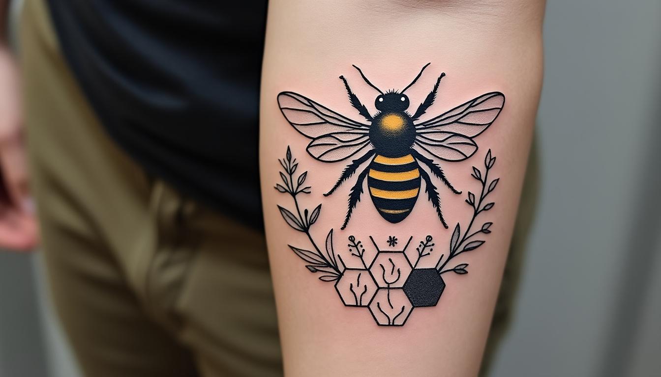 découvrez la signification du tatouage abeille ainsi que ses symboliques profondes : un motif riche en valeurs de travail, solidarité et protection, idéal pour un tatouage porteur de sens.