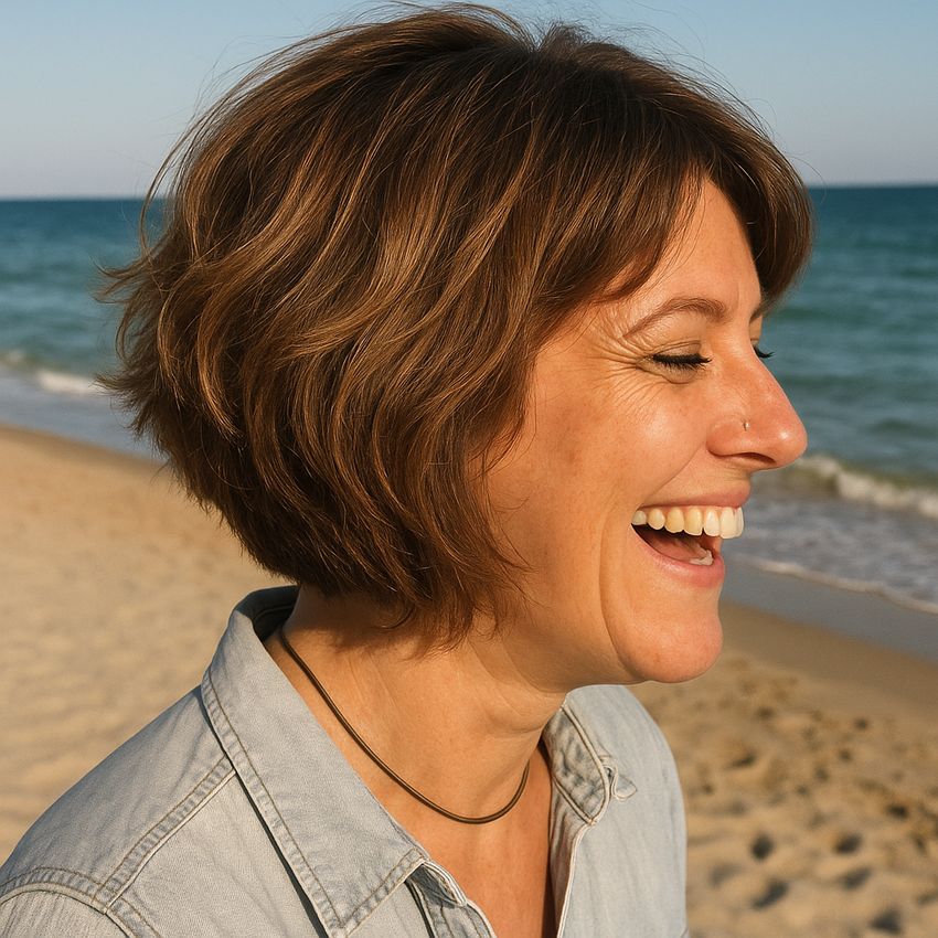 coupe cheveux carré plongeant mi long dégradé moderne