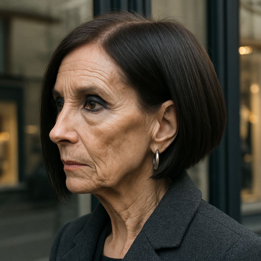 coupe cheveux carré plongeant mi long plongeant marqué