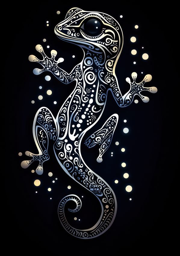 modele tatouage salamandre