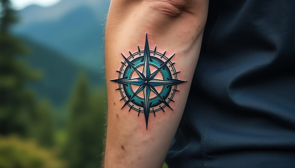 Star Tatouage Boussole