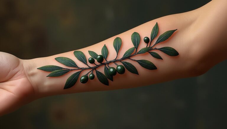 découvrez la signification profonde du tatouage branche d'olivier : symbole de paix, de sagesse et de victoire, ce motif intemporel inspire une connexion unique avec la nature et l’histoire.